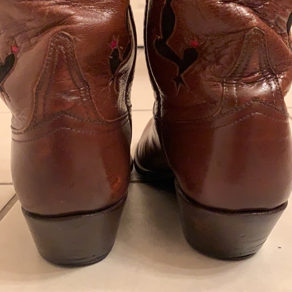 Rare vintage Lucchese pointy toe cowboy boots 9B Texas Billy Martin design - Picture 8 of 9